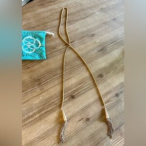 Kendra Scott Phara Lariat Tassel Necklace gold